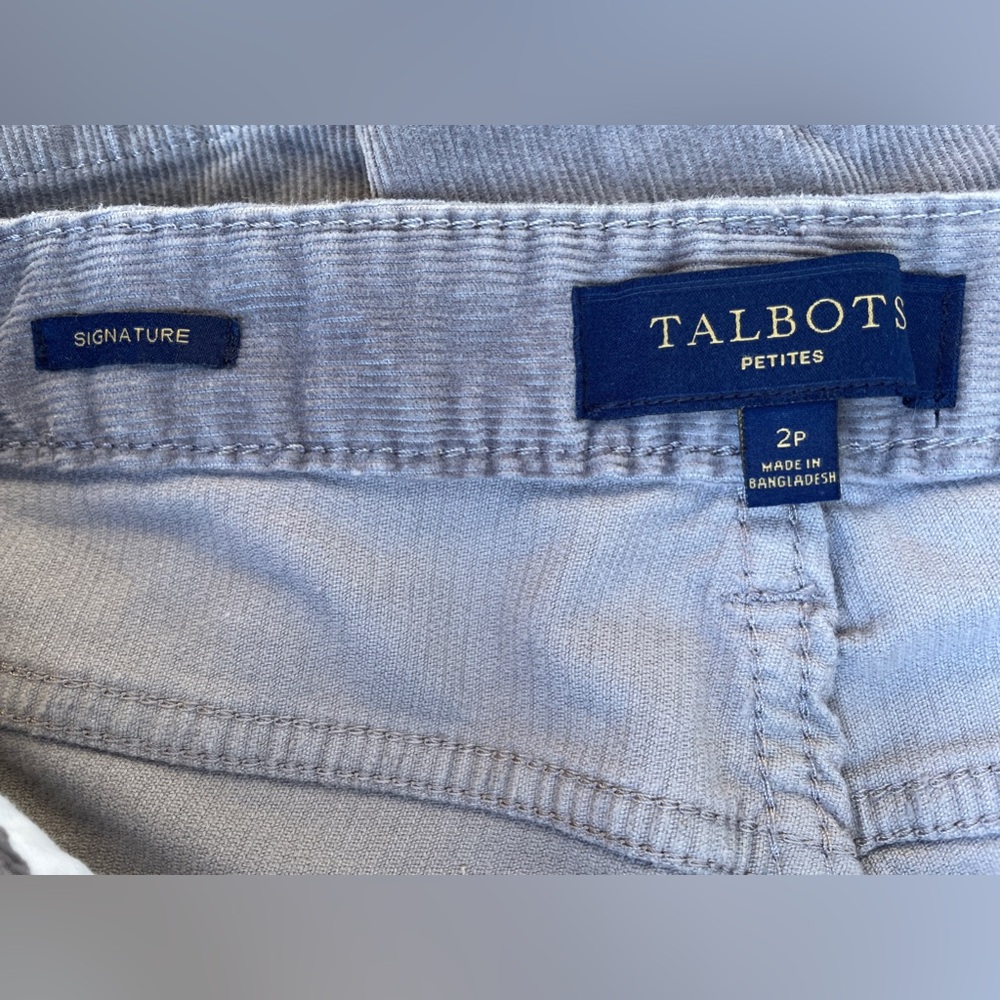 Talbots Signature Petites Corduroy Pants, Women’s Size 2p, Gray Color - Picture 3 of 4